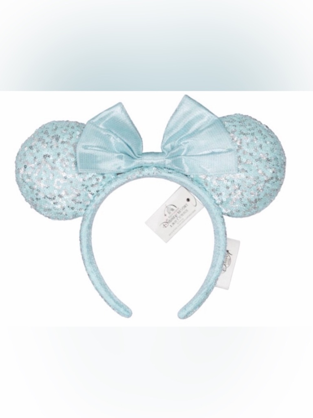 Light Blue Sequins Mouse Ears Headband